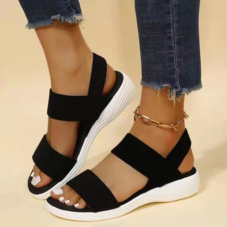 Sandalias de cuña cómodas para mujer - Traza - Confort ortopédico
