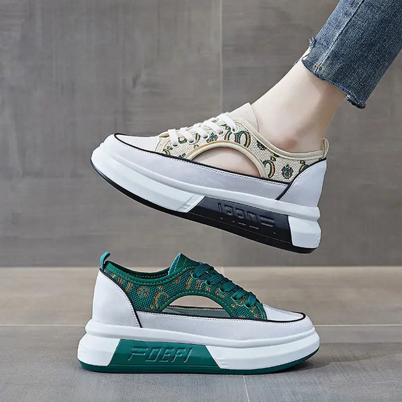 Zapatillas deportivas ortopédicas de lona para mujer - Jordyn - Comodidad ortopédica