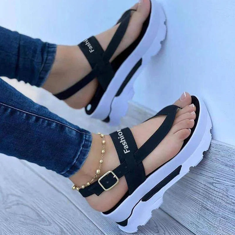 Sandali con zeppa e plateau da donna Choxy - Comfort ortopedico