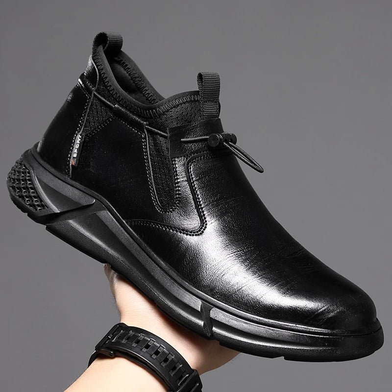 Zapatos de seguridad impermeables de cuero negro para hombre - GOFF - Confort ortopédico