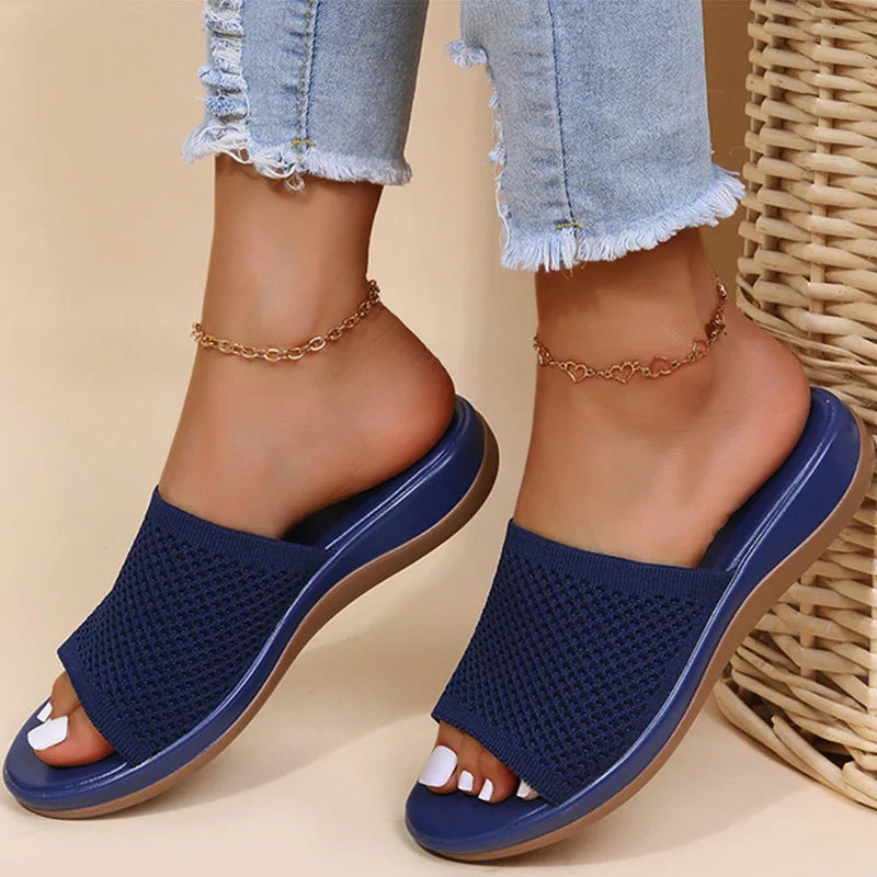 Sandalias planas de verano para mujer Ludy - Confort ortopédico