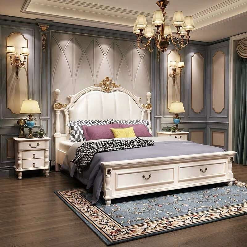 Transform your bedroom into a French-inspired haven with the XM8811 French Style Luxury Bedroom Set. With meticulously carved details and superior craftsmanship, each piece in this set imbues your space with elegance and class. Each item in this bedroom set has been crafted to perfection, ensuring that you experience luxury right in your own home. The XM8811 French Style Luxury Bedroom Set boasts stunning aesthetics that can imbue any space with French charm. From the intricate designs to the high-quality materials, everything about this bedroom set exudes sophistication. Indulge in the luxury and comfort offered by this beautifully designed, French style bedroom set. Not only does the XM8811 French Style Luxury Bedroom Set look stunning, it's also built to last. Crafted from high quality materials, each piece ensures durability and longevity. So why wait? Transform your bedroom into a luxurious retreat with the XM8811 French Style Luxury Bedroom Set. Experience the finest in French opulence and revel in the comfort and elegance it brings to your space.