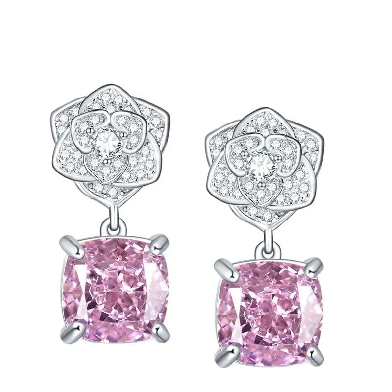 Blushing Bloom Lab-Created pink Diamond Earrings Yorkerla Jewellery