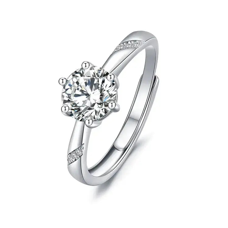 1 Carat Necromancy 925 Silver Moissanite Stone Ring Yorkerla Jewellery