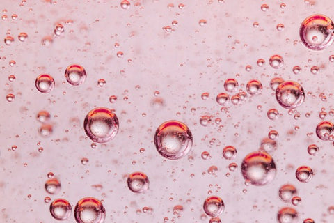 Close Up Of Water Drops And Bubbles