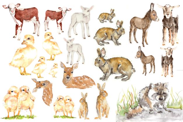  Roycycled Baby Animals Decoupage Paper By Lexi Grenzer 