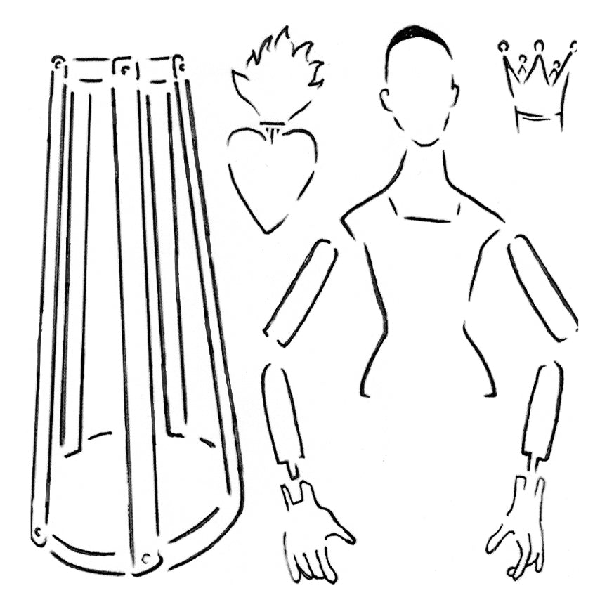  Stencil – Roycycled Paper Doll 