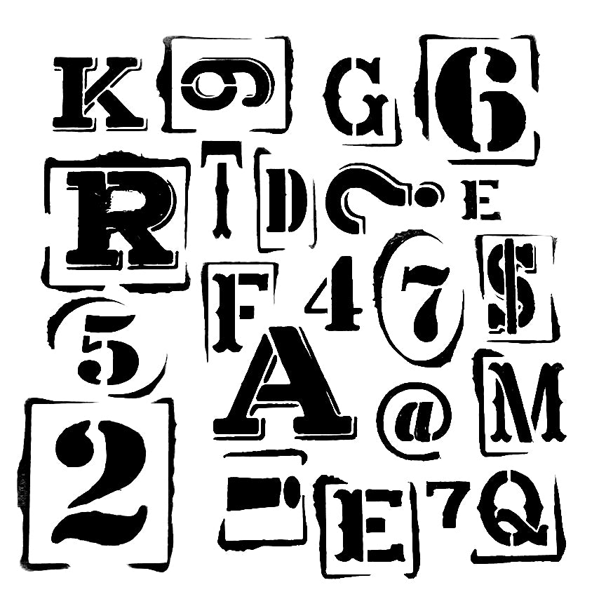  Stencil – Roycycled Numbers 