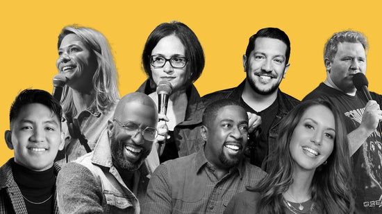 Clockwise, L-R: Katherine Blanford, Adrienne Iapalucci, Sal Vulcano, Brendan Sagalow, JR De Guzman, Rickey Smiley, Keith Robinson & Rachel Reinstein.