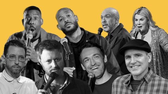 Clockwise, L-R: Chuck Nice, Marlon Wayans, Jo Koy, Heather McMahan, Neal Brennan, Rory Scovel, Dan Soder, & Greg Fitzsimmons.