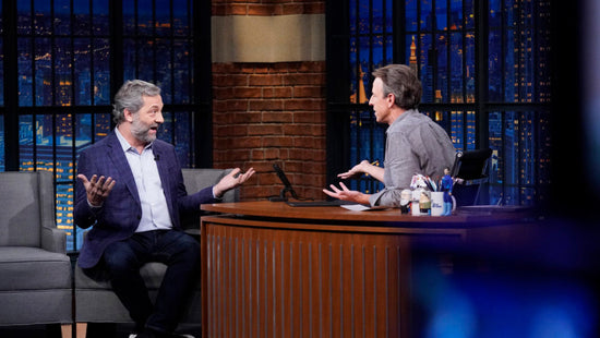 Judd Apatow on Late Night With Seth Meyers. Credit: NBC/Lloyd Bishop.