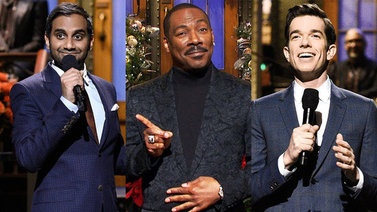 Aziz Ansari, Eddie Murphy & John Mulaney on Saturday Night Live. Courtesy of NBC.