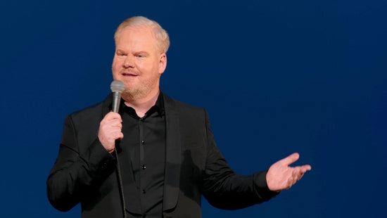 Jim Gaffigan performing his new stand-up special 