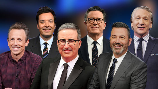 Seth Meyers, Jimmy Fallon, John Oliver, Stephen Colbert, Jimmy Kimmel & Bill Maher.