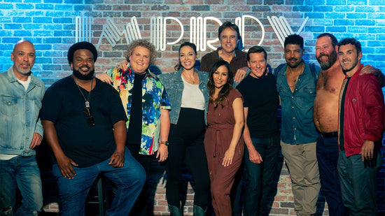 (L-R) Comedians Jo Koy, Craig Robinson, Fortune Feimster, Whitney Cummings, Anjelah Johnson-Reyes, Kevin Nealon, Jeff Dunham, Deon Cole, Bert Kreischer and Mark Normand at The Improv.