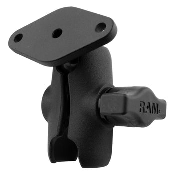 RAM<sup>®</sup> Double Socket Arm with Diamond Plate - B Size Short