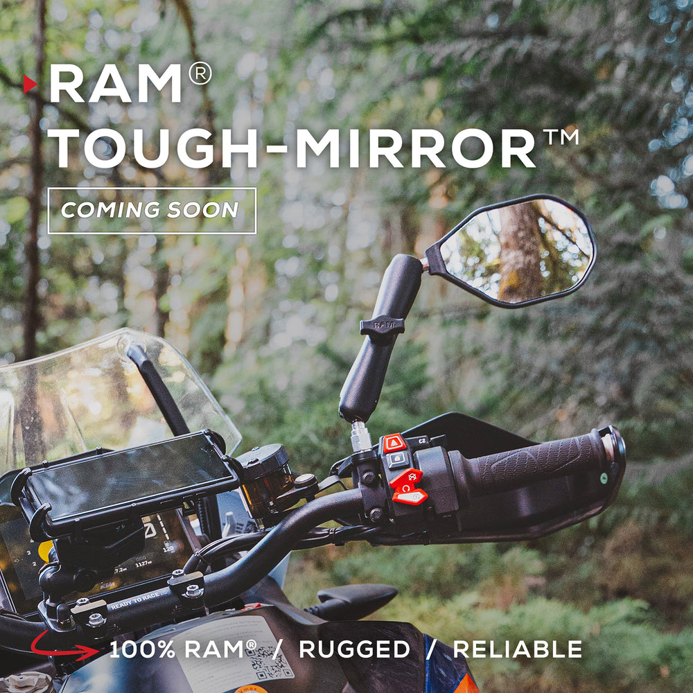 RAM Mounts Motorrad-Basis für Spiegelmontage, B-Kugel, Oberteil schwenkbar  RAM-B-360U, RAM Mounts, Brands