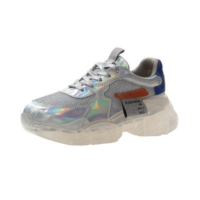 holographic platform sneakers