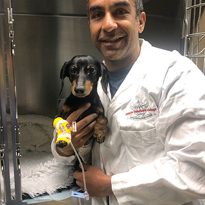 Crusoe with Dr. Singh Guelph