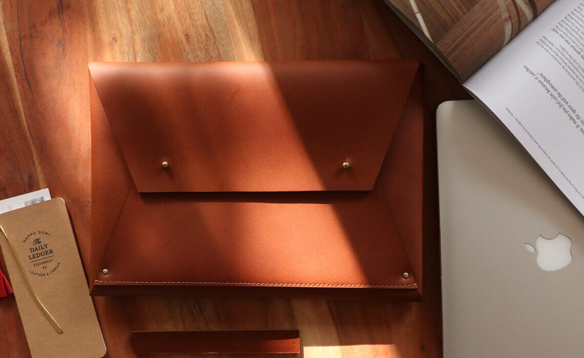 leather laptop sleeve