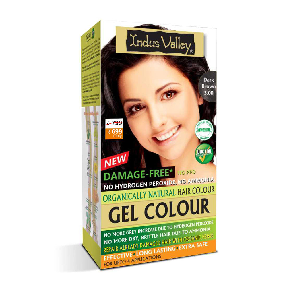 INDUS VALLEY Hypo Allergic Aqua Colour 100 Botanical Hair Colour 30ml   200g Medium Brown  JioMart