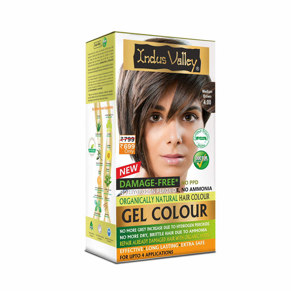 Indus Valley Medium Brown 400 Gel Hair Color One Touch Pack at Rs  488piece  Herbal Hair Colour in Faridabad  ID 21532569688