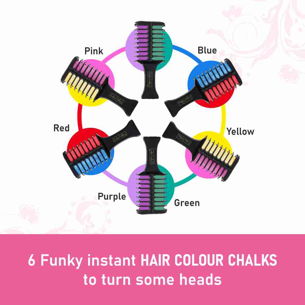 Magic Hair Comb  Temporary Instant Hair Color Chalks  Indus Valley