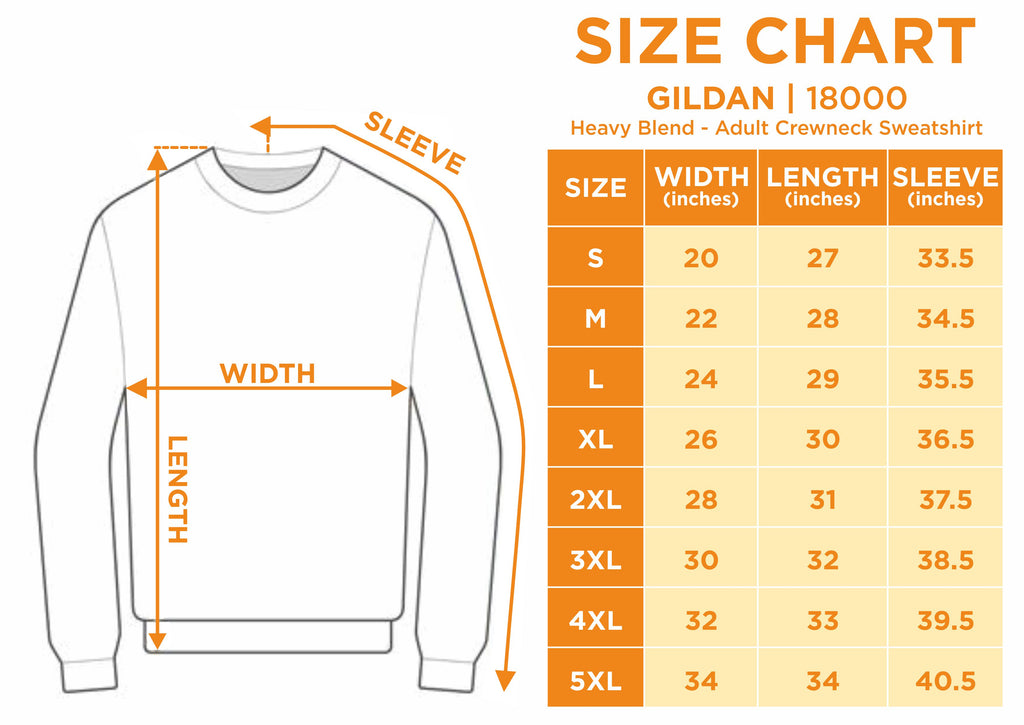 Gildan sweatshirts preppy top Size chart | Raiana's Vibes