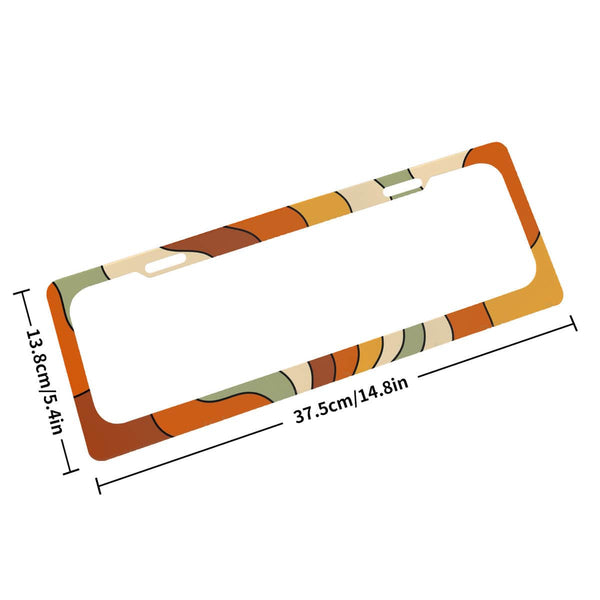 Size chart large license plate frame Australia 13.8cm x 37.5cm