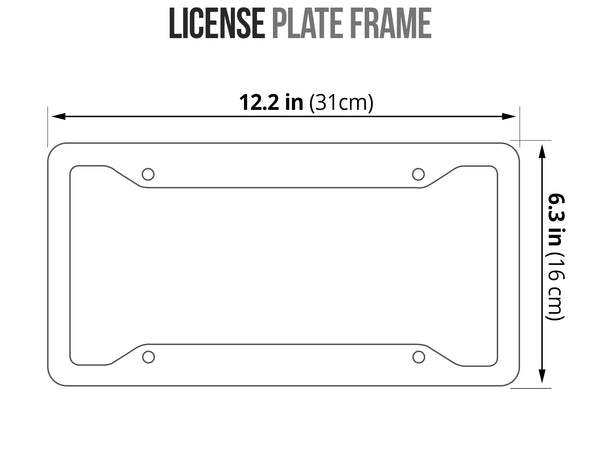 Size Chart License plate frames | Raiana's Vibes