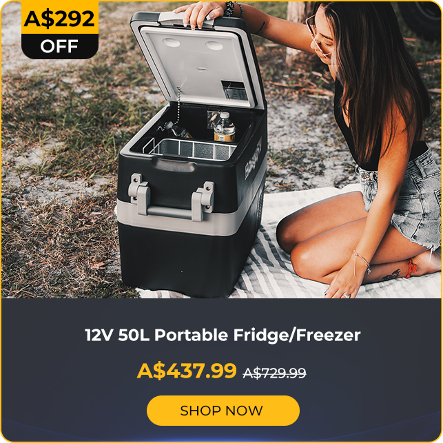 12V 50L Portable Fridge/Freezer For Home, Car & Camping