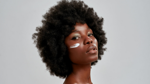 black model with afro