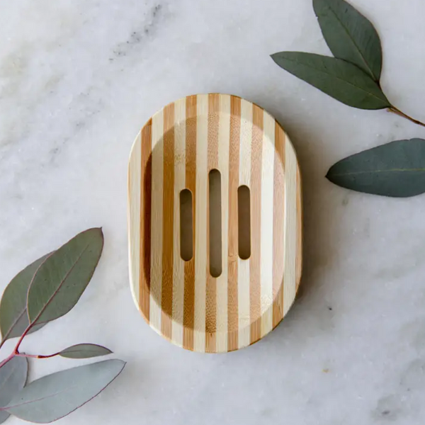 Waterfall Self Draining Bamboo Soap Dish