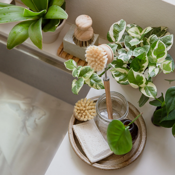 Bamboo Pot Scrubber Brush – Floralia Living