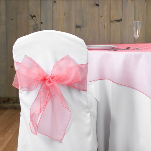 SINSSOWL Pack of 20 Lace Light Pink Chair Sashes for Wedding 8x108