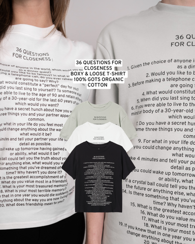 36 questions to fall in Love with anyone for closeness T-Shirts organic cotton