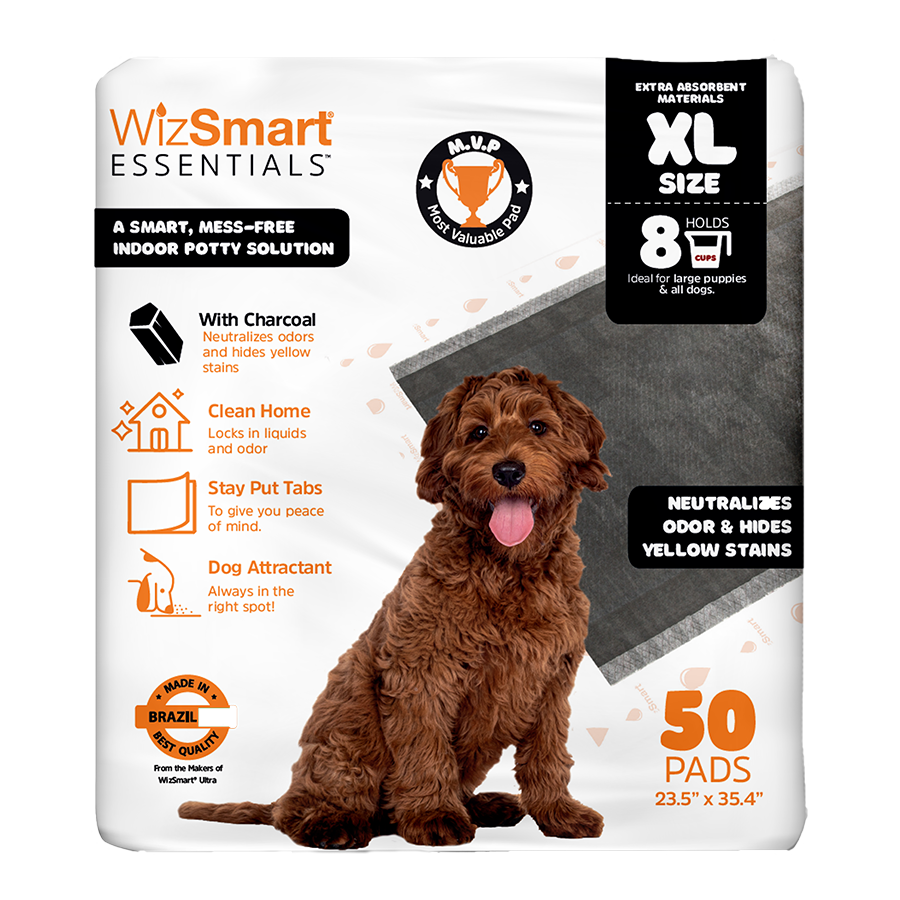 Wizsmart Essentials Dog Pee Pads Charcoal XLarge