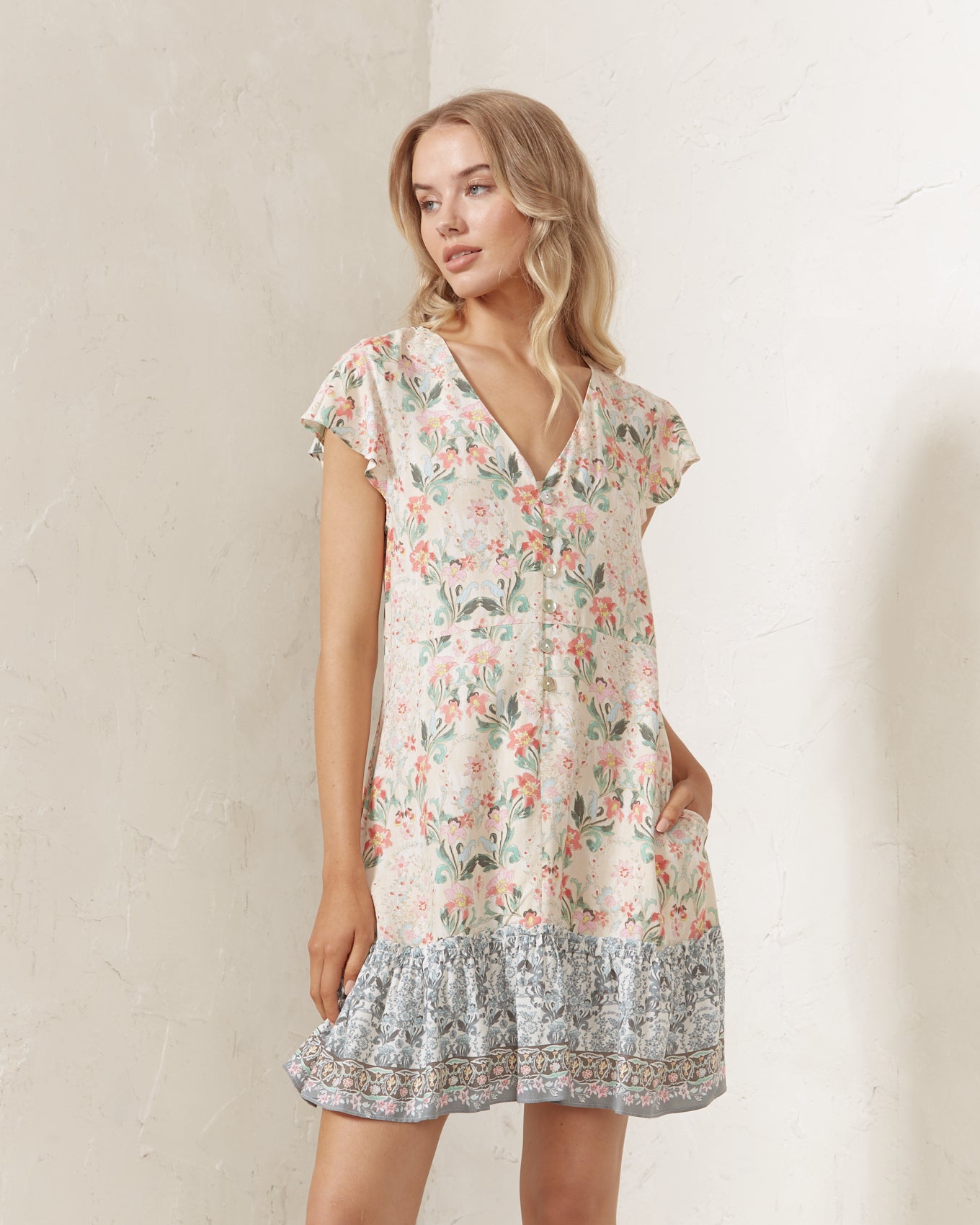 Ilaria Floral Boho Mini Dress