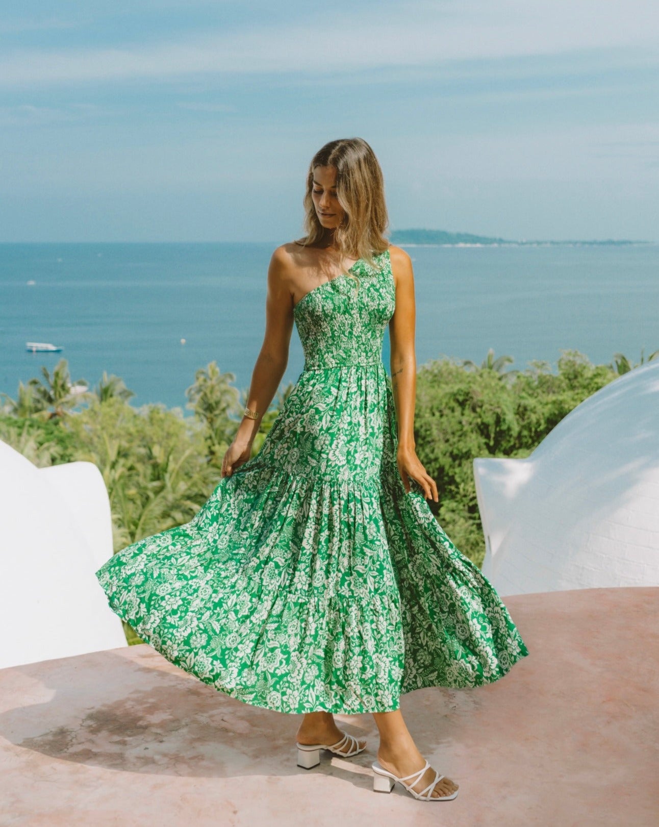 Viridiana Green Floral Puff Sleeves Mini Dress – HEYCHIC