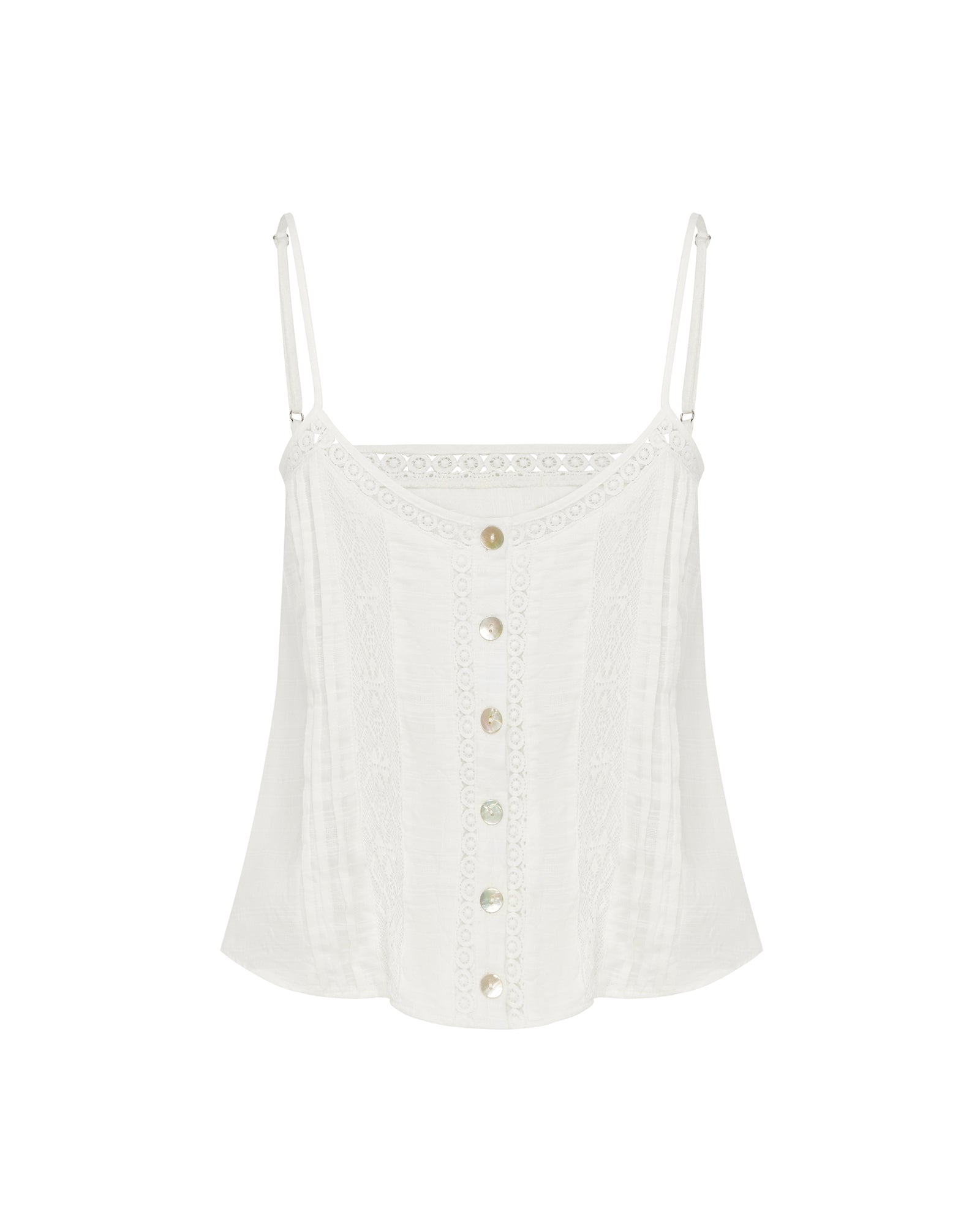 Jasmine White Cami Top