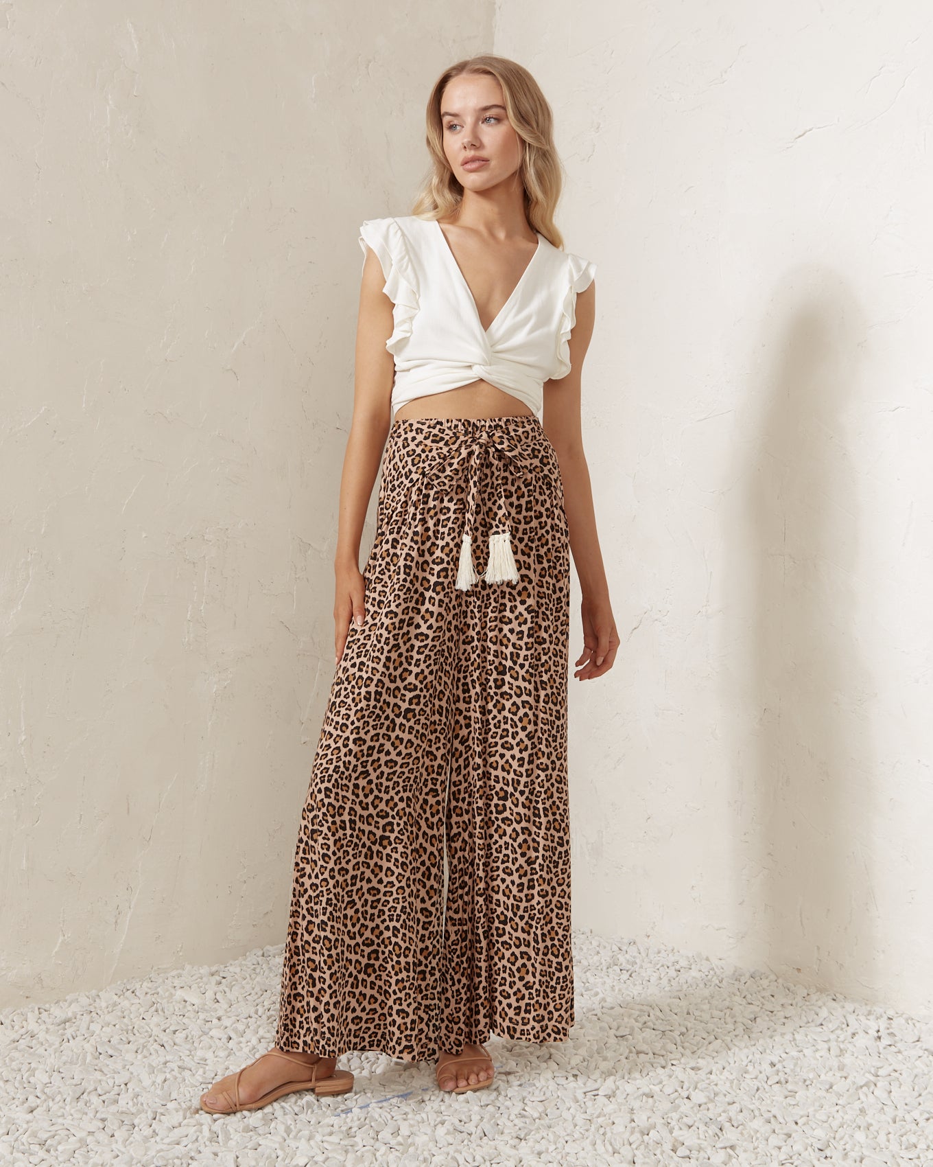 Solana Rust Brown Wide Leg Pants