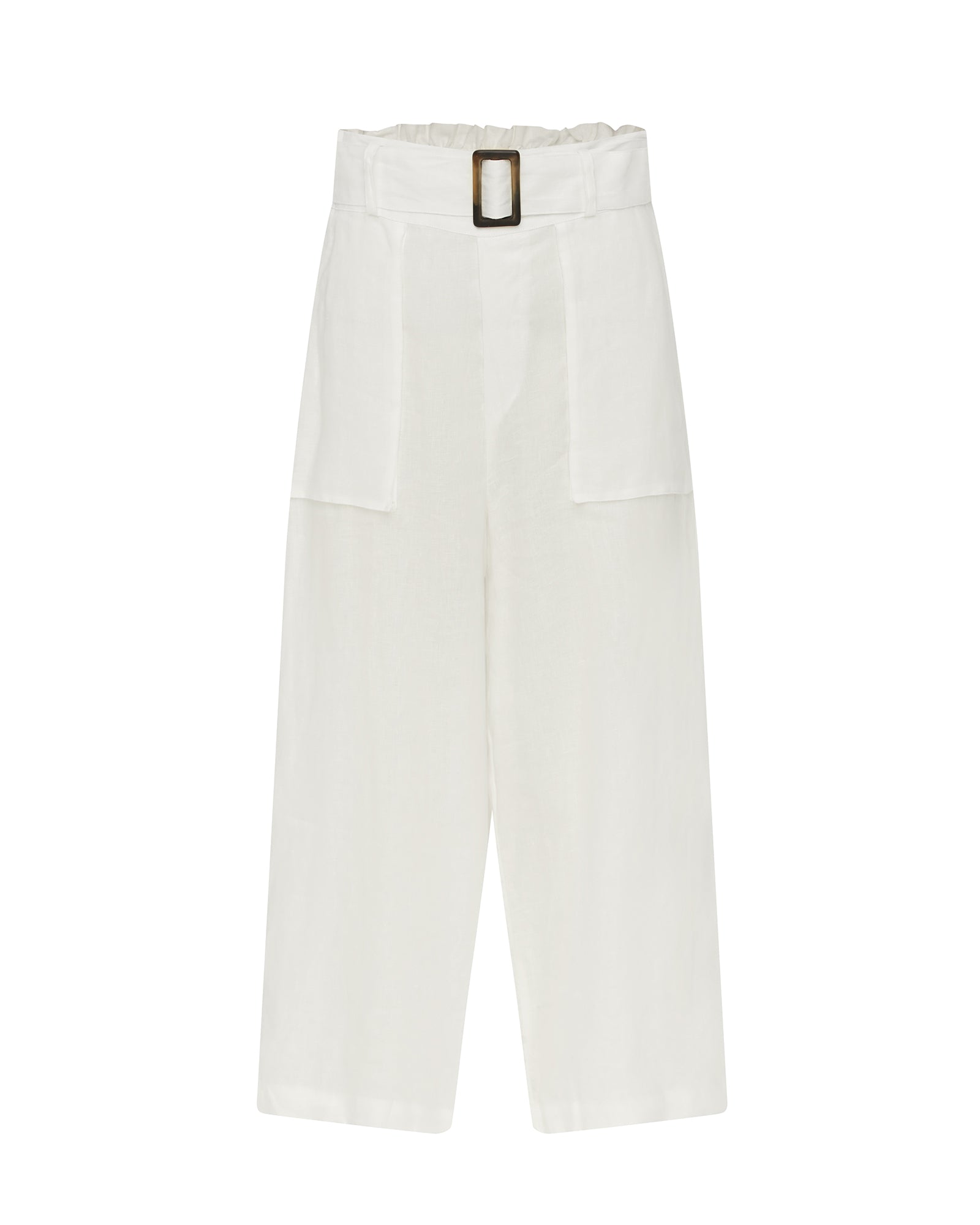 Gaia White Linen Culottes