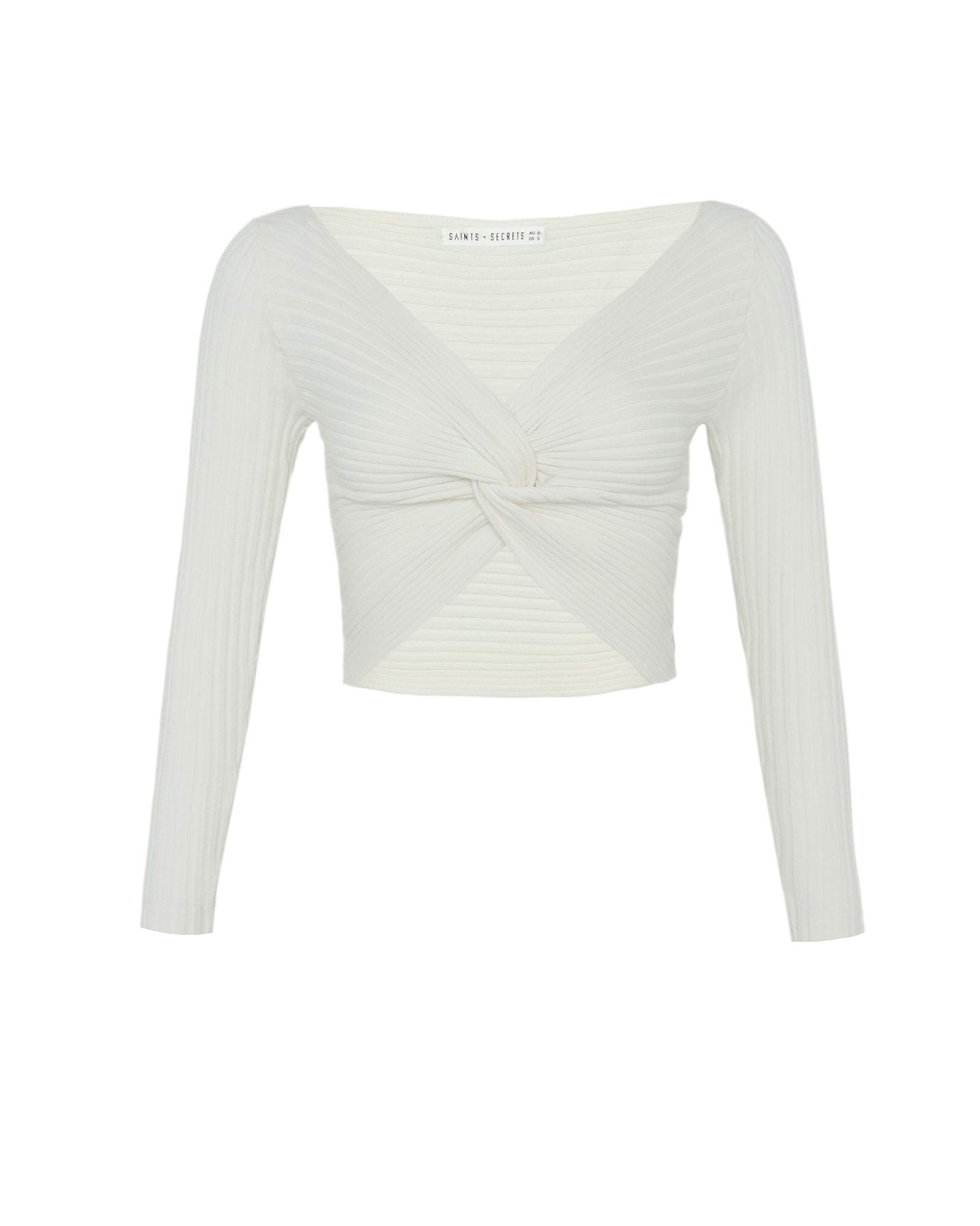 Edie White Twist Top