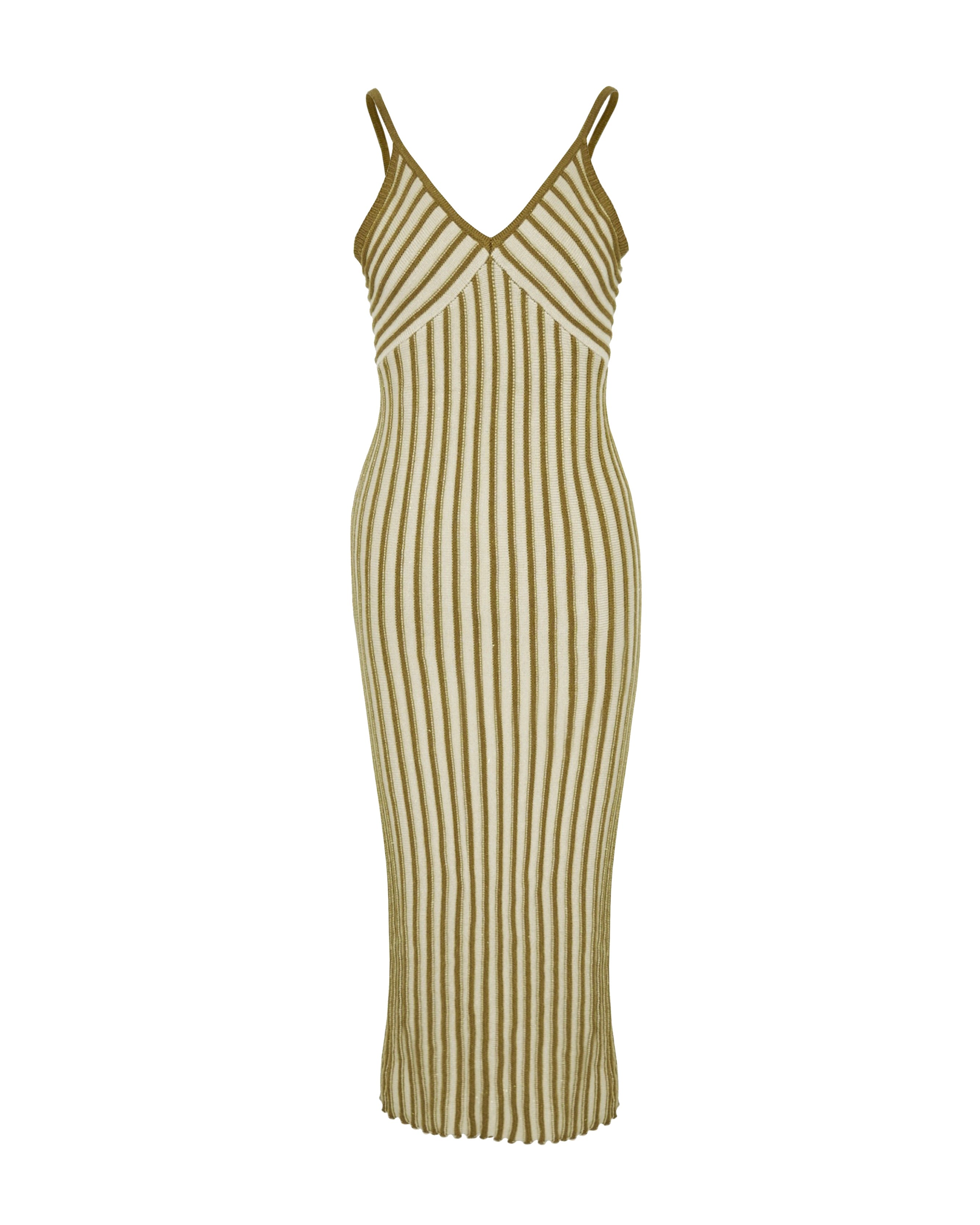 Dina Olive Tapered Reversible Bodycon Midi Dress