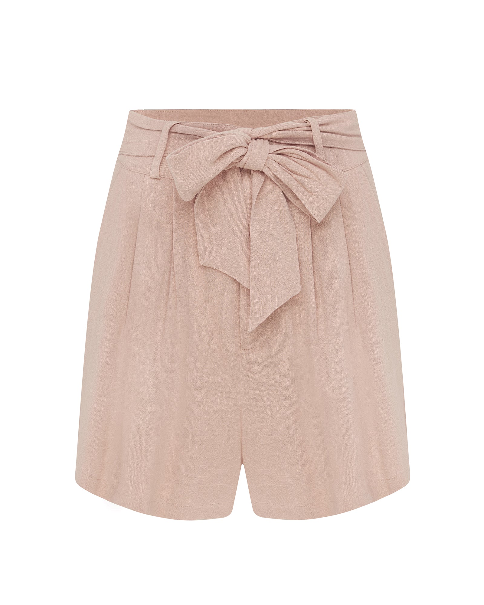 Izabela Pink Linen Blend Shorts