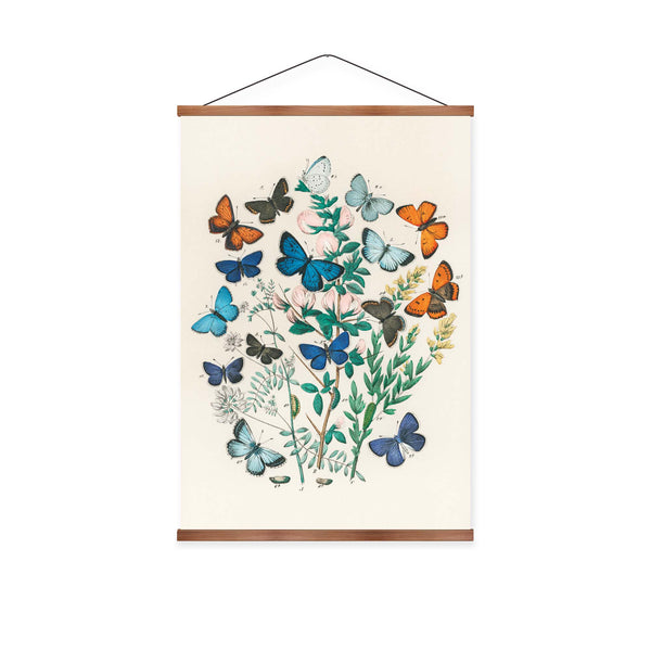 Kaleidoscope of Fluttering Butterflies Vintage Print