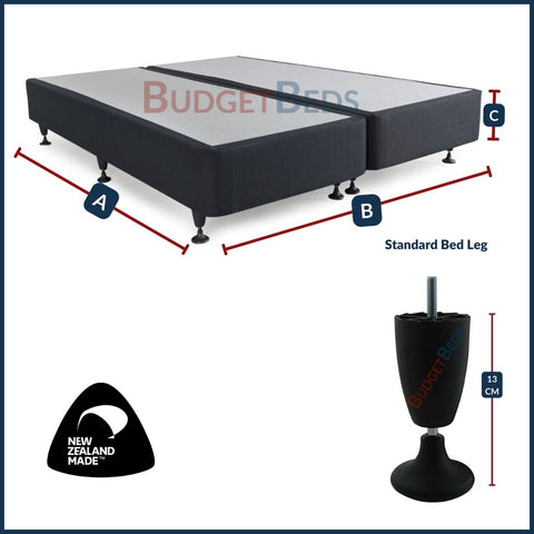 nz made bed base in california king size by budget beds