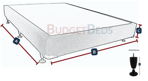 nz made bed base in double size by budget beds
