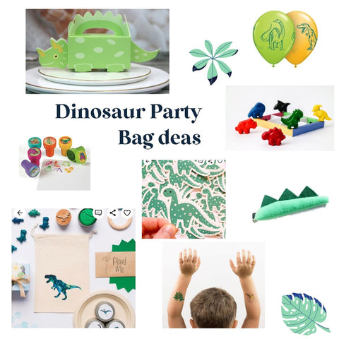 Dinosaur birthday party bag ideas
