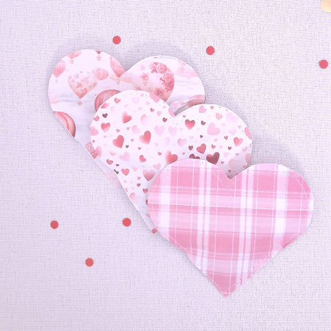 Valentine day craft paper heart pockets in three designs